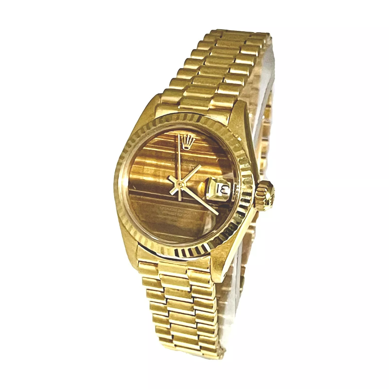 Rolex Datejust President 68174 Tiger Eye Stone 26mm Unpolished